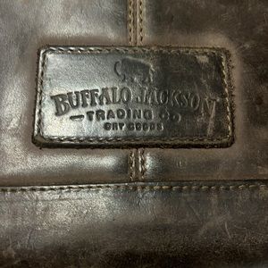 Buffalo Jackson Trading Co Roosevelt Leather Laptop Messenger Bag